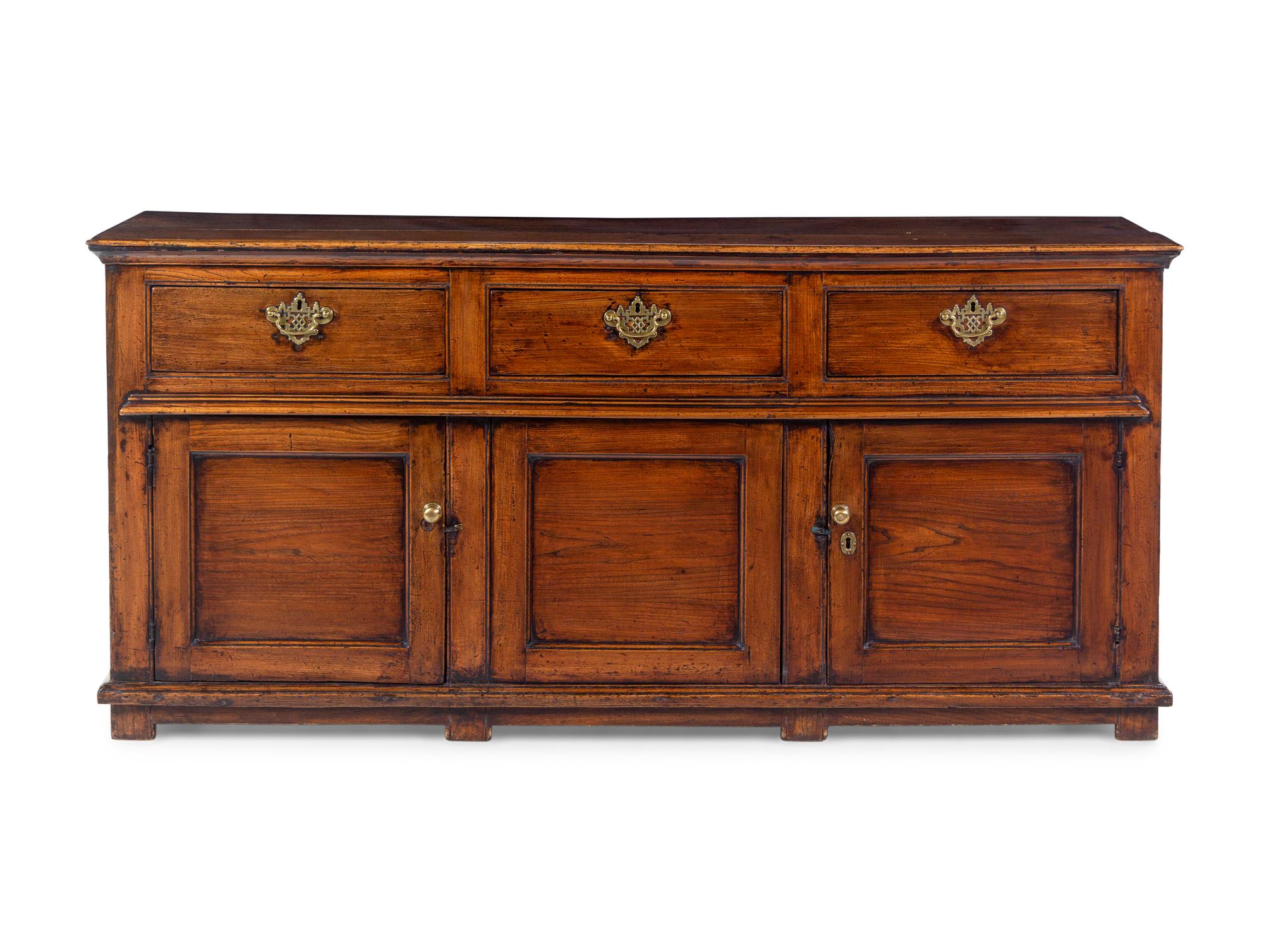 A George III Elm Sideboard Cabinet