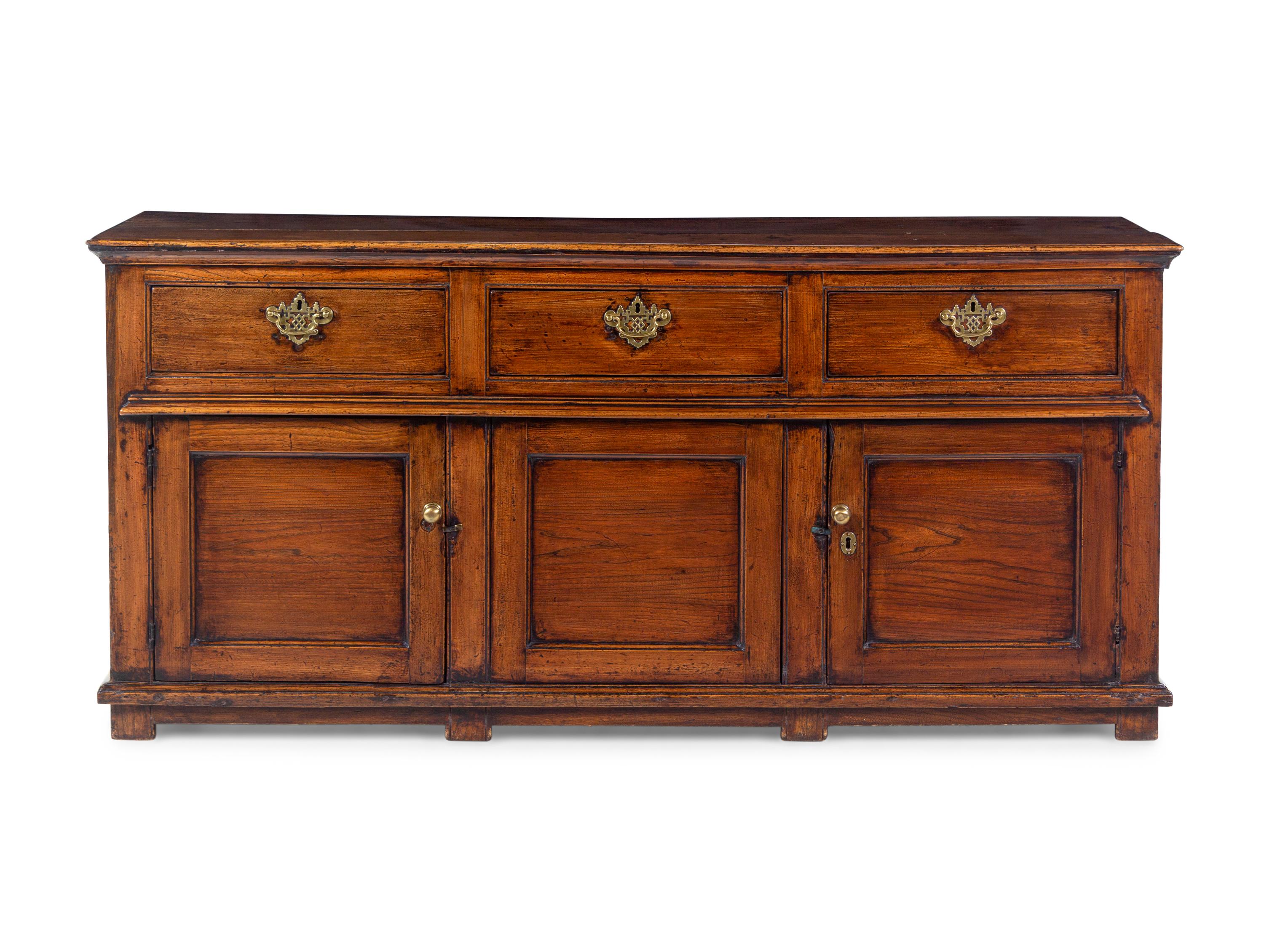 A George III Elm Sideboard Cabinet
