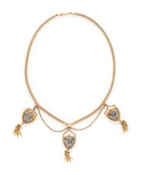 VICTORIAN, SEED PEARL AND ENAMEL FESTOON NECKLACE
