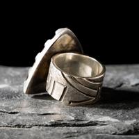 Jared Chavez (San Felipe, b. 1976) — Silver and Tourmalated Quartz Ring