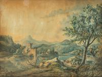 Extensive Landscape with Herdsmen and Fishermen