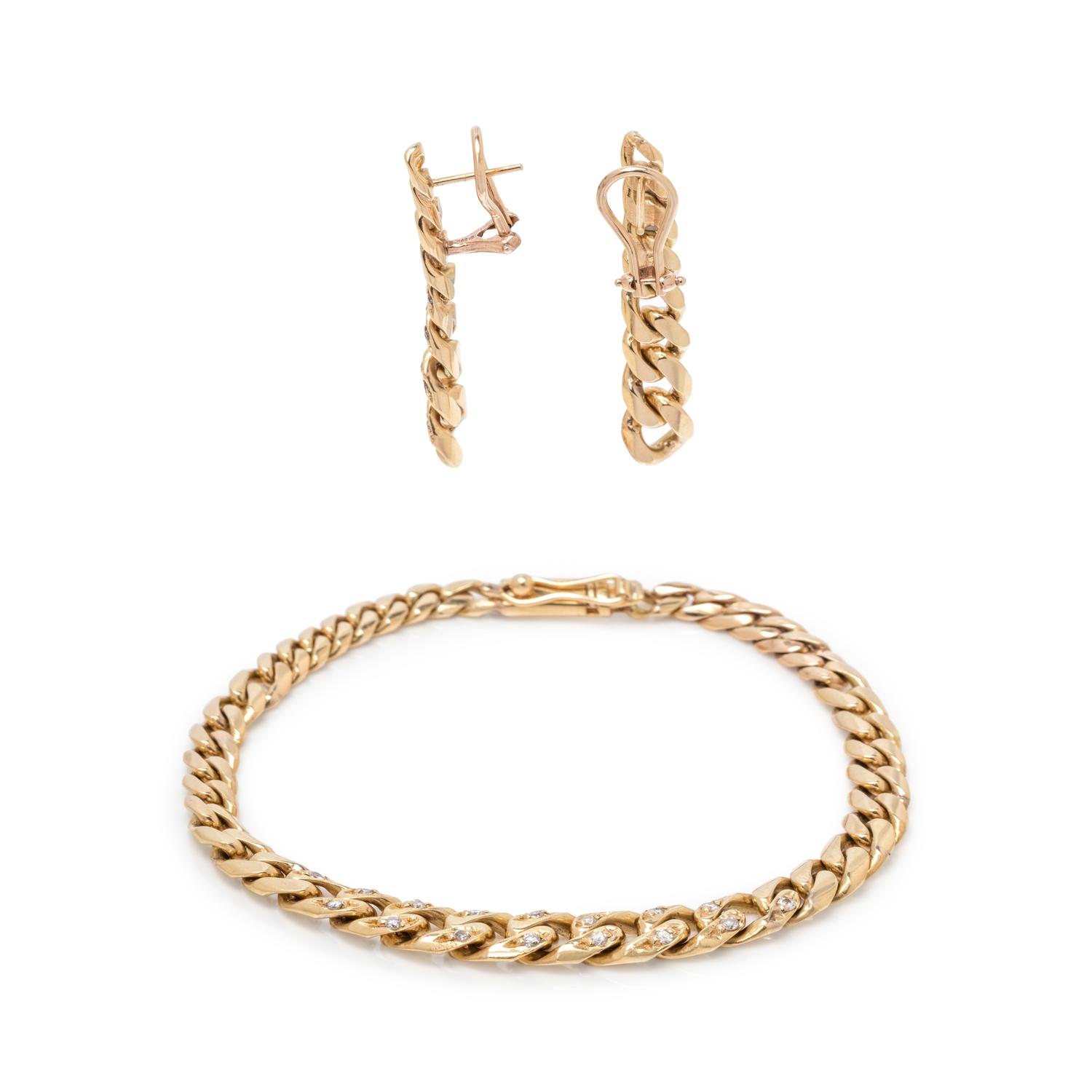 YELLOW GOLD AND DIAMOND SET