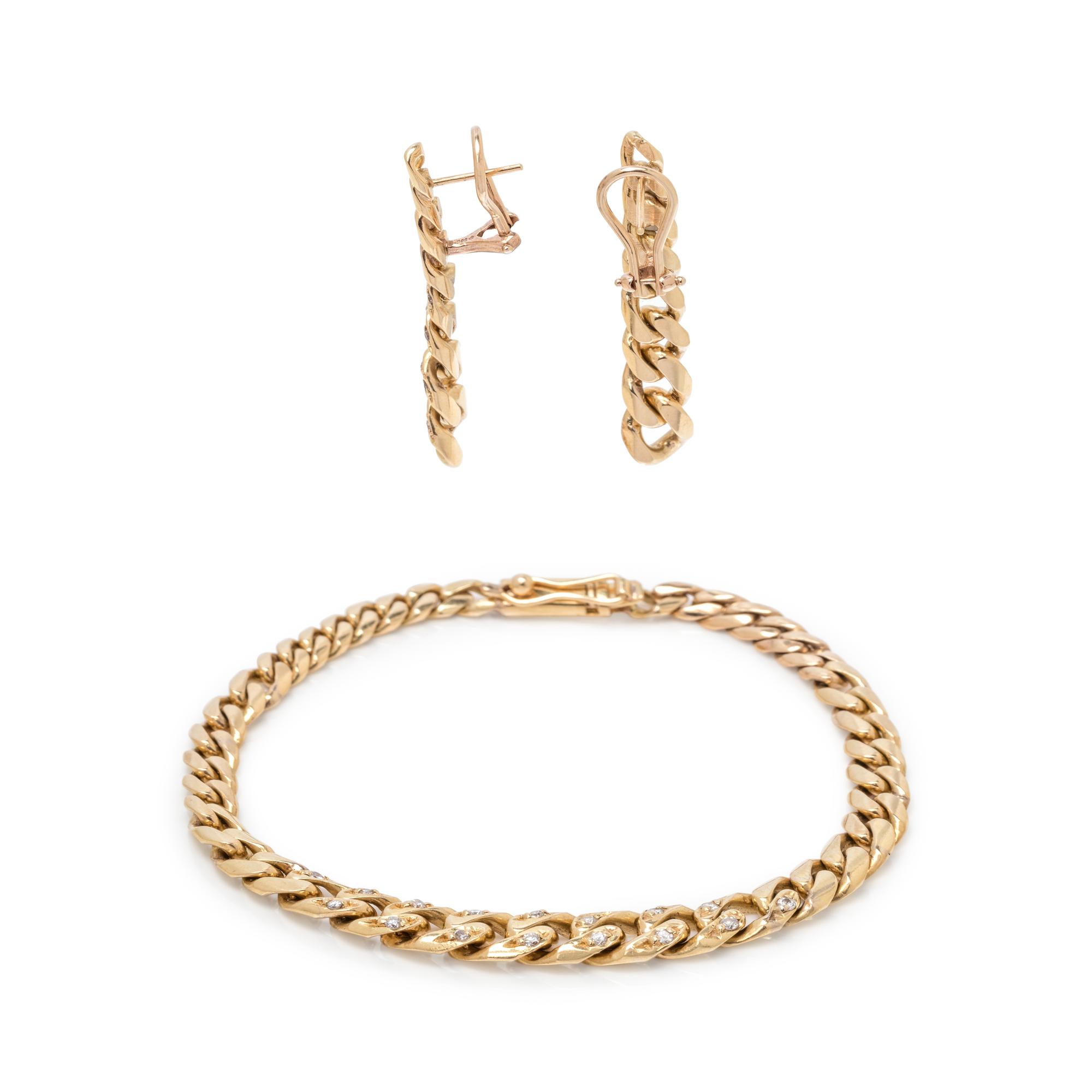 YELLOW GOLD AND DIAMOND SET