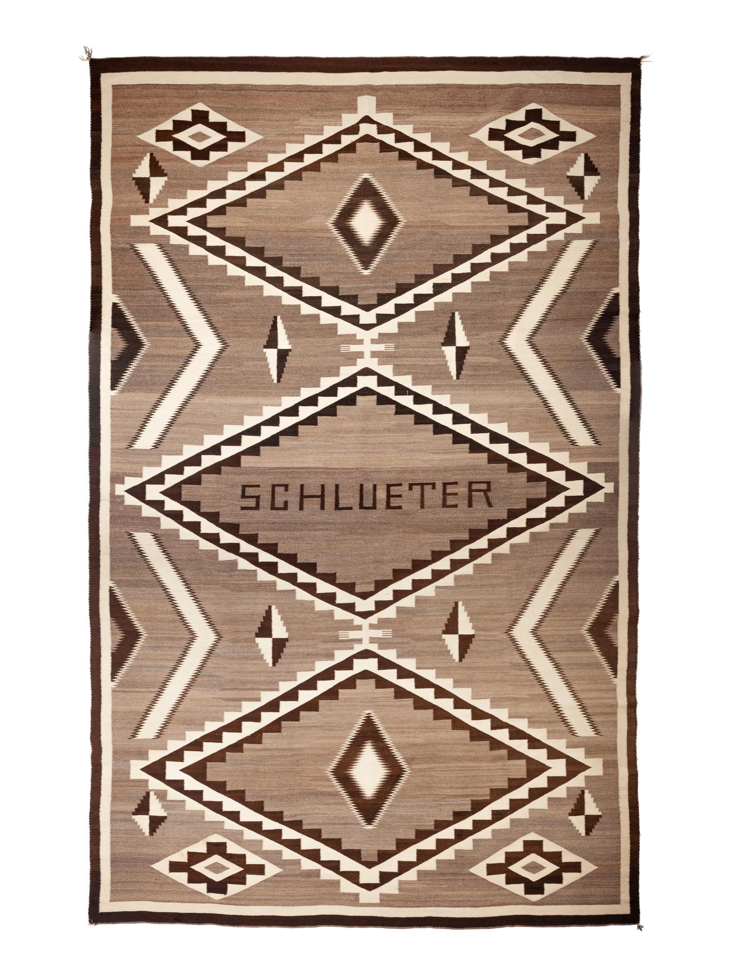 Commissioned Navajo Weaving, with Photograph
