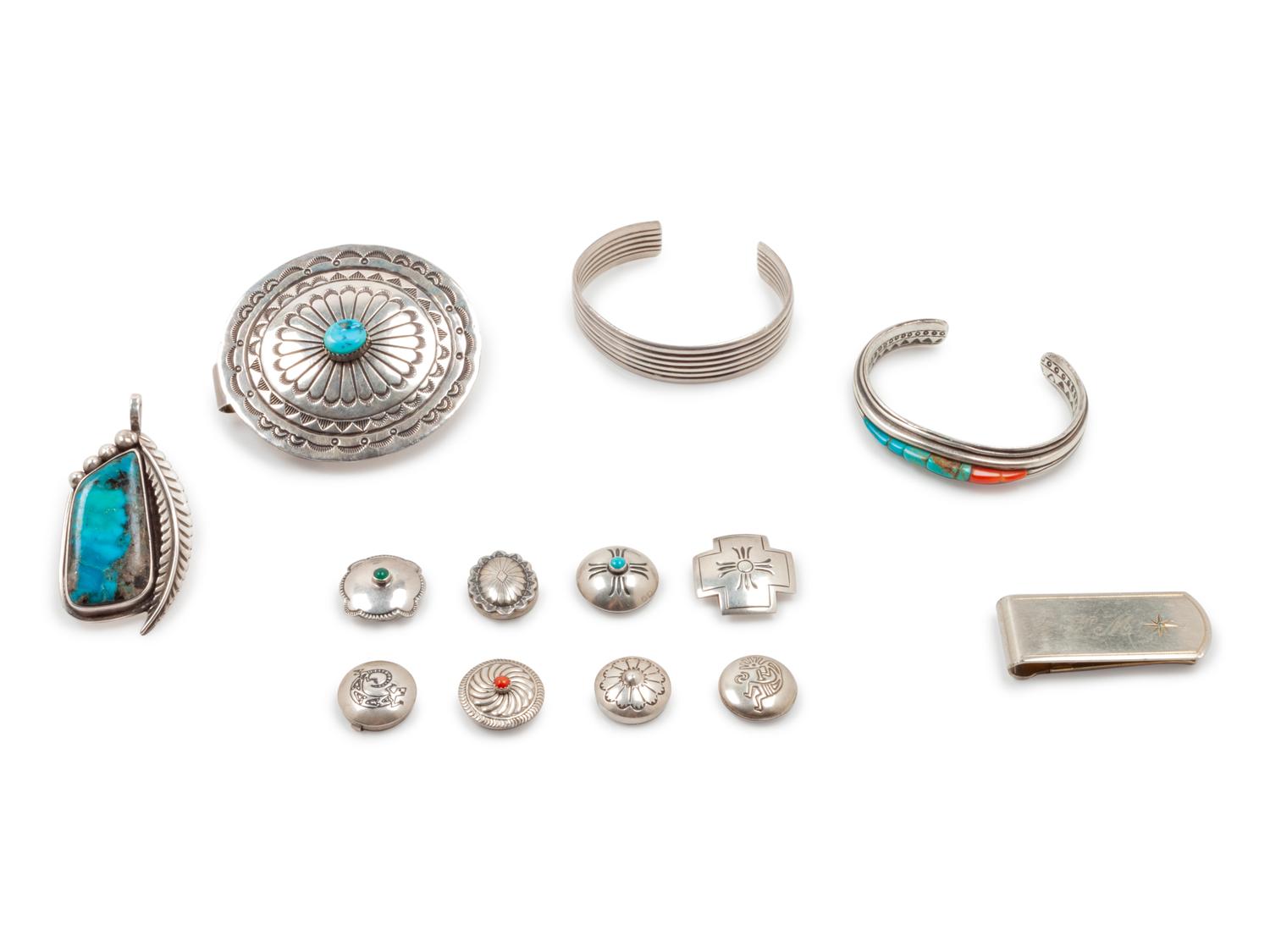 Group of Southwestern Silver Items