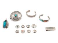 Group of Southwestern Silver Items