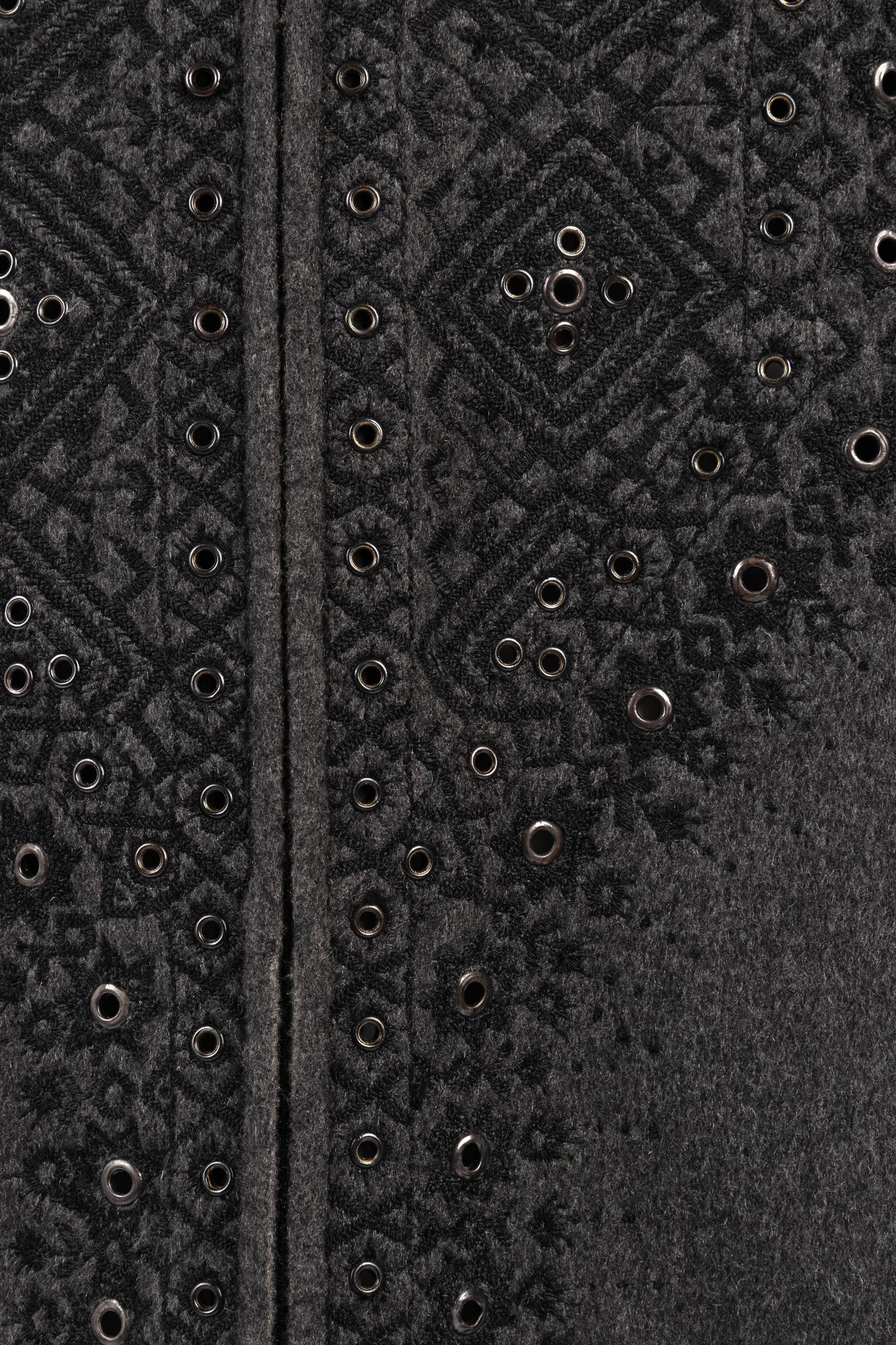 Oscar de la Renta Embroidered Cashmere Top Coat