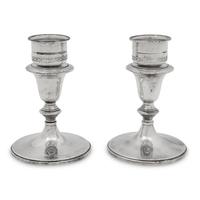 A Pair of American Silver Weighted Candlesticks
