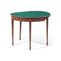 A George III Inlaid Mahogany Game Table