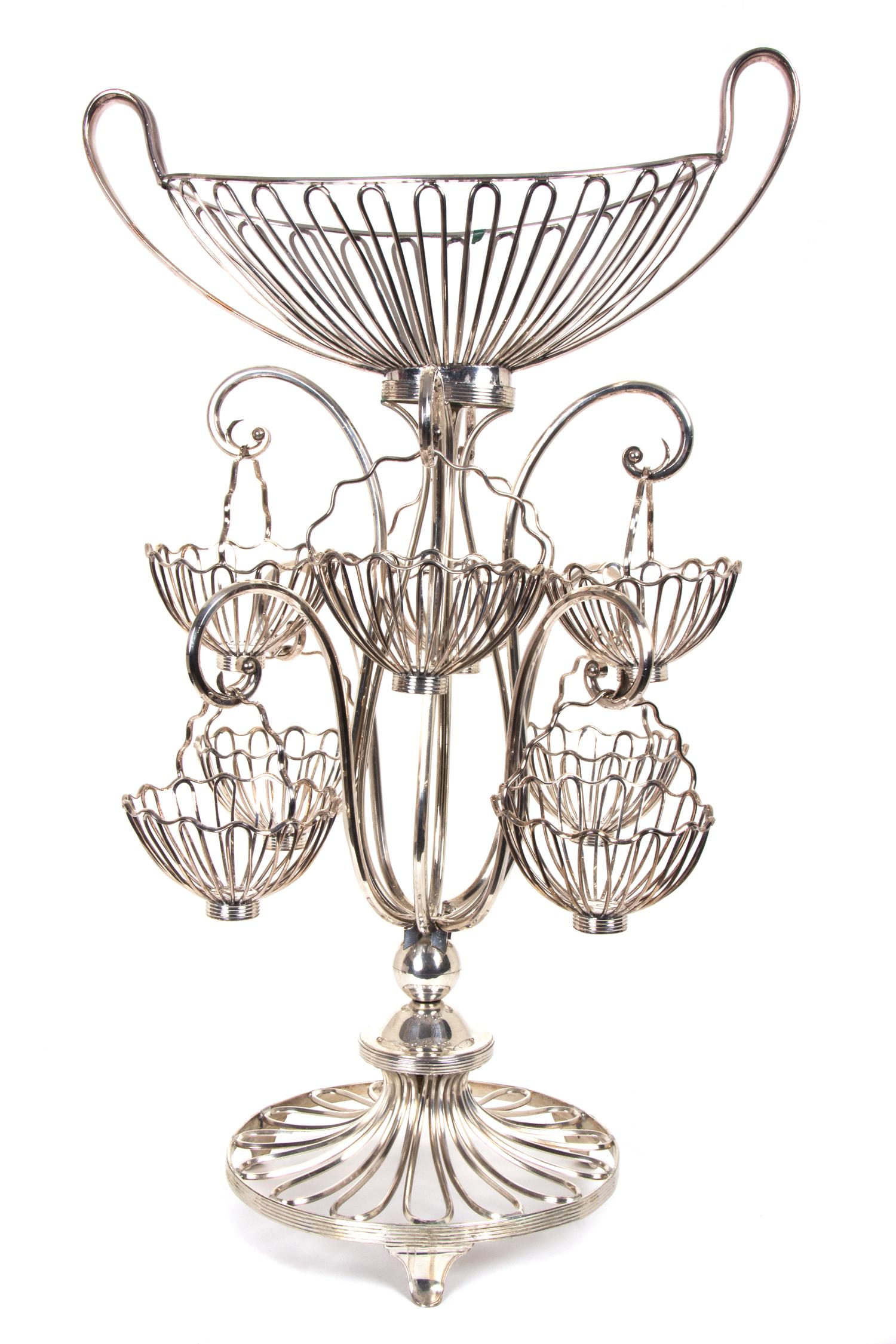 Sheffield Silver Plate Epergne Height 24 x width 14 inches. — CIRCA 1790, English