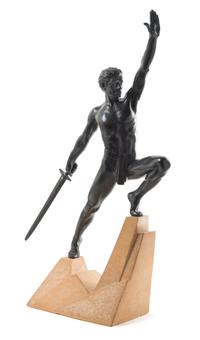 A Continental Bronze Figure Height 32 inches. — 20TH CENTURY