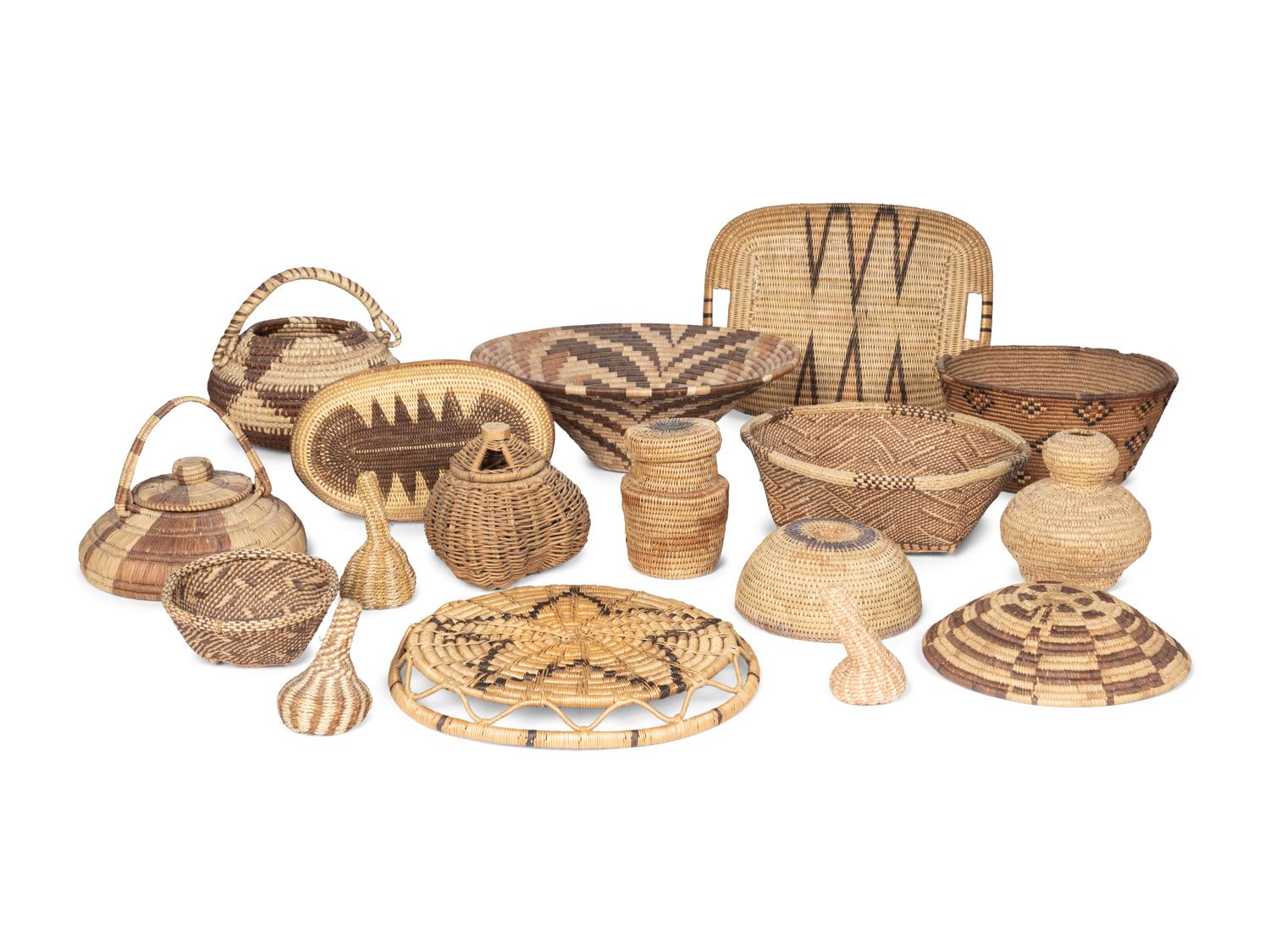 A Collection of Ninenteen Contemporary African Baskets