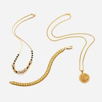 A collection of high karat gold jewelry