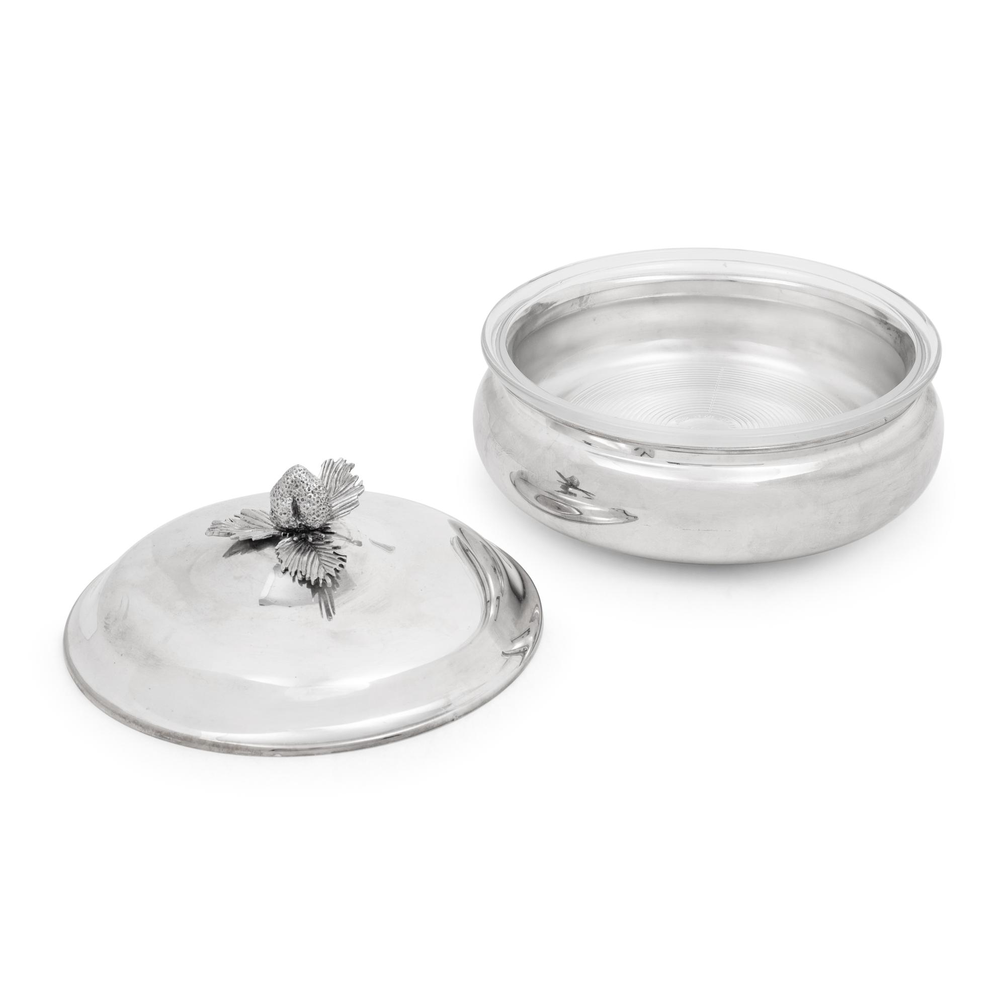 A Silver-Plate Tureen with a Strawberry Finial