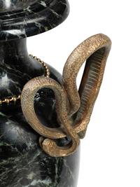 A Pair of French Marble and Bronze Baluster Urns
