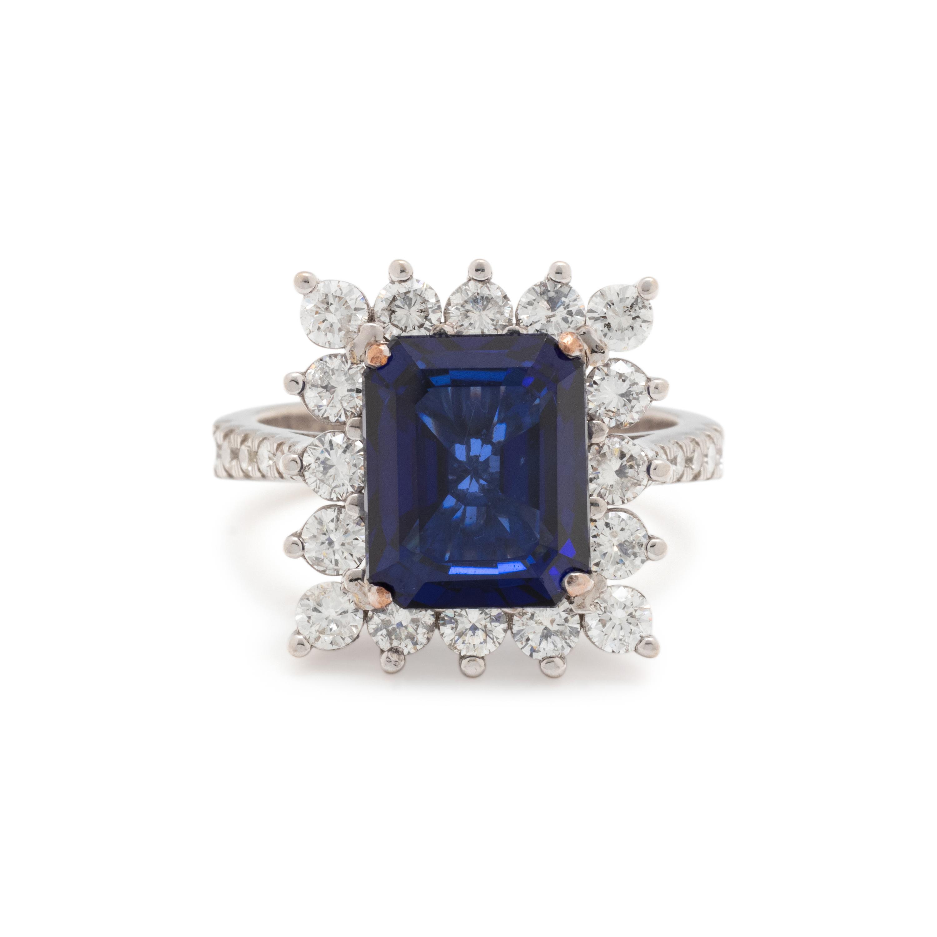 SAPPHIRE AND DIAMOND RING