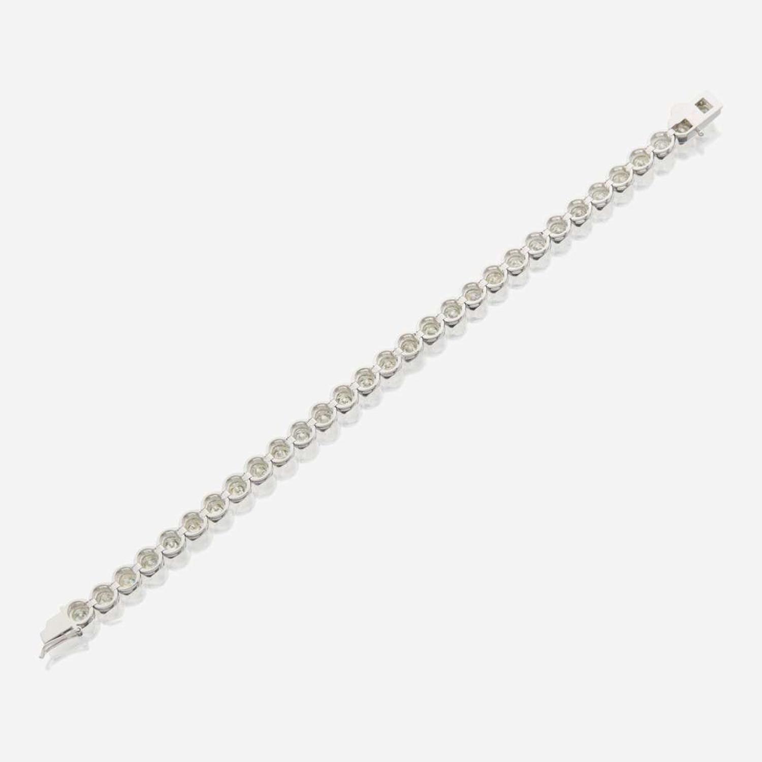 A diamond and white gold bracelet