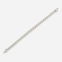 A diamond and white gold bracelet