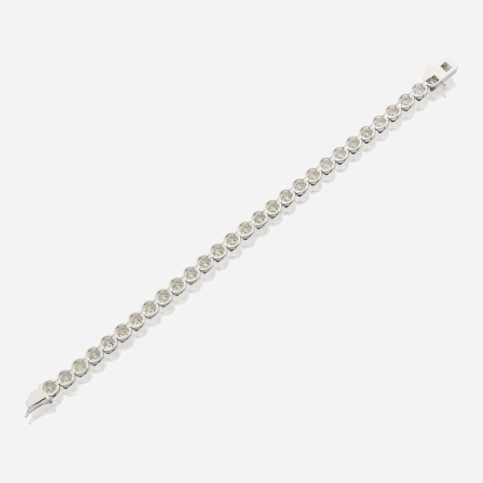 A diamond and white gold bracelet