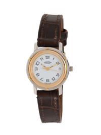 HERMÈS, STAINLESS STEEL 'CLIPPER' WATCH