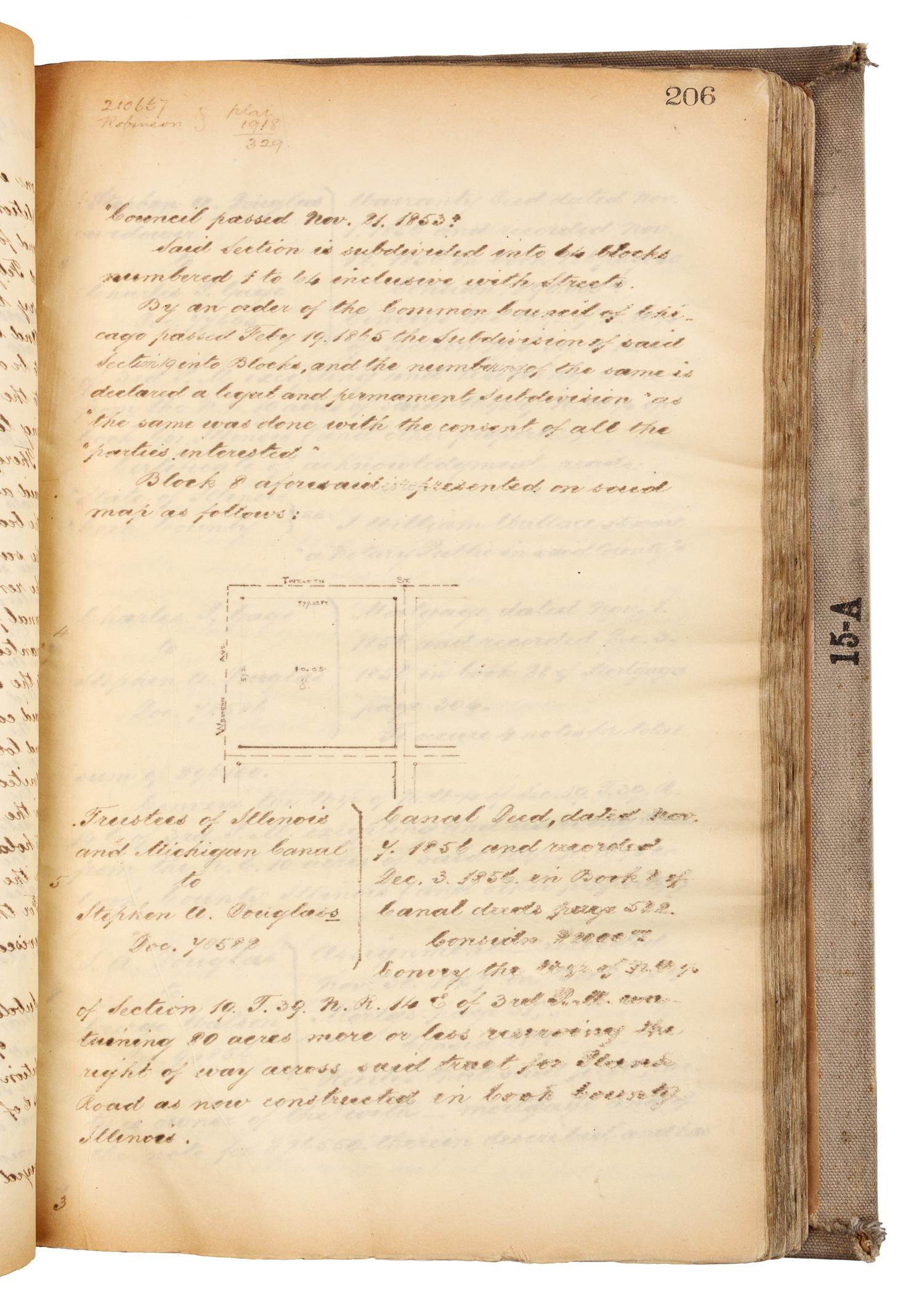 [PRE-FIRE CHICAGO]. A group of 3 Pre-Fire Abstract Deed Books, 1830s-1860s.