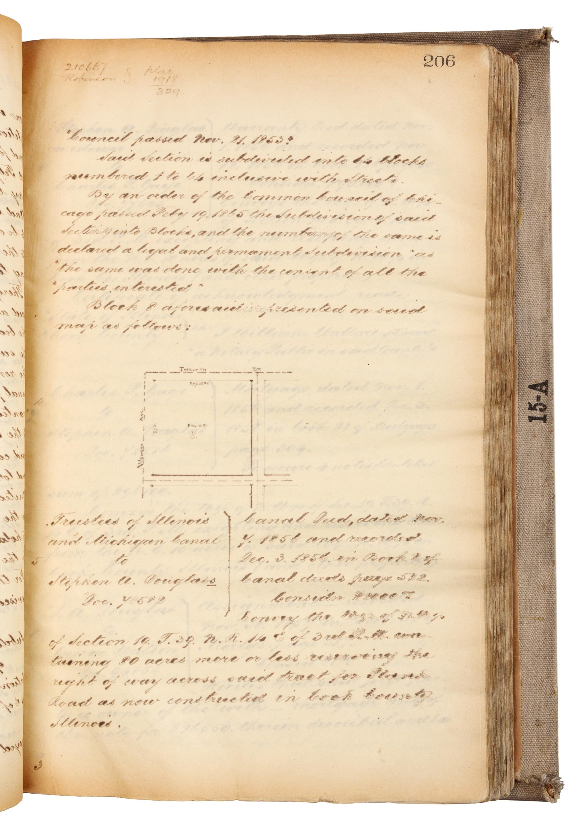 [PRE-FIRE CHICAGO]. A group of 3 Pre-Fire Abstract Deed Books, 1830s-1860s.
