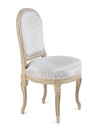 A Louis XV/XVI Transitional Painted Slipper Chair