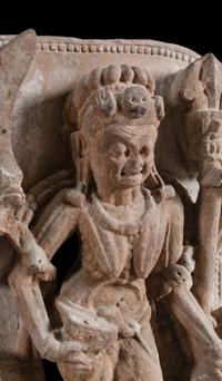 An Indian Stone Carving of Deities