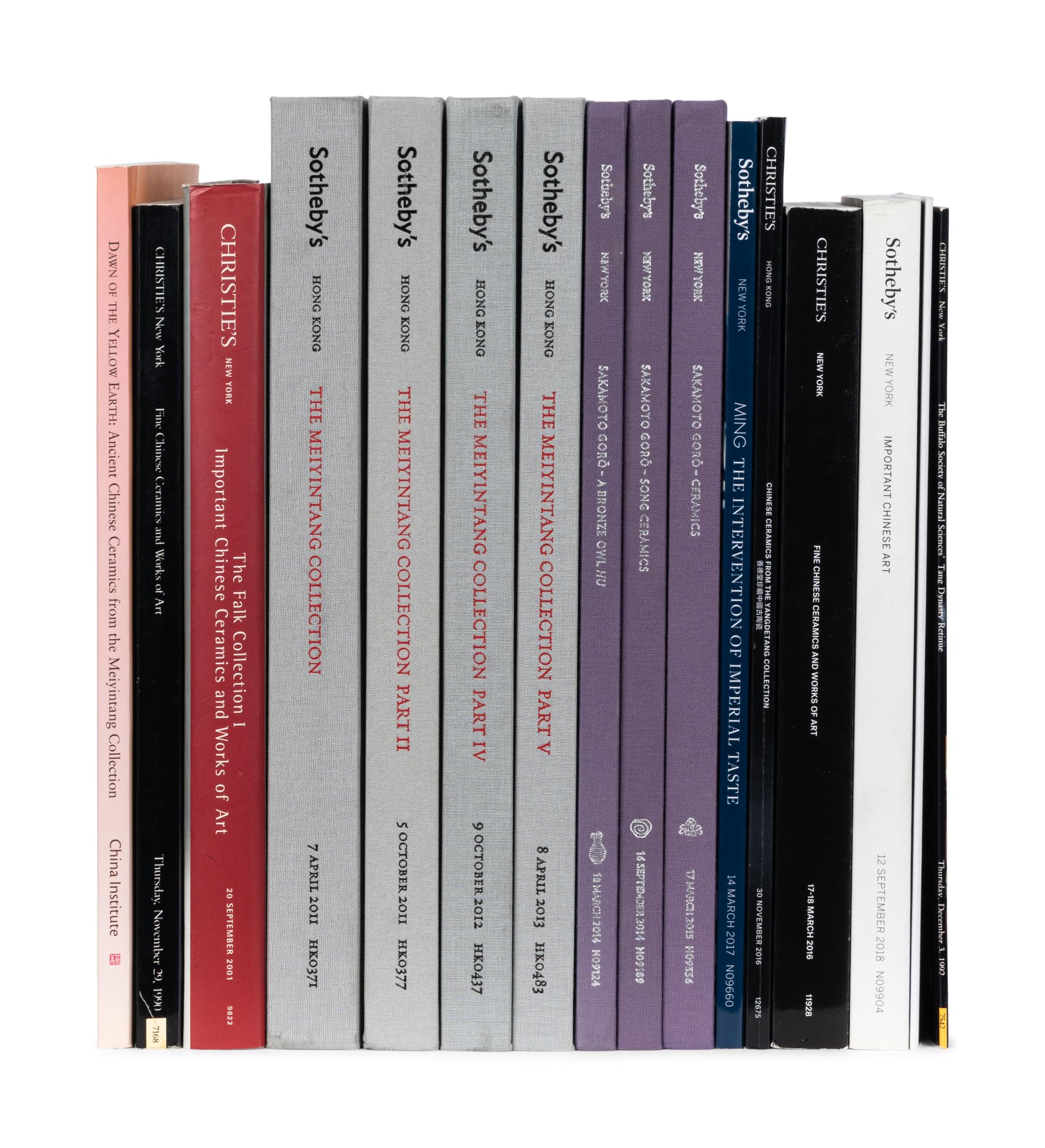 [CERAMICS — AUCTION CATALOGUE] A group of auction catalogues about Chinese Ceramics, comprising: