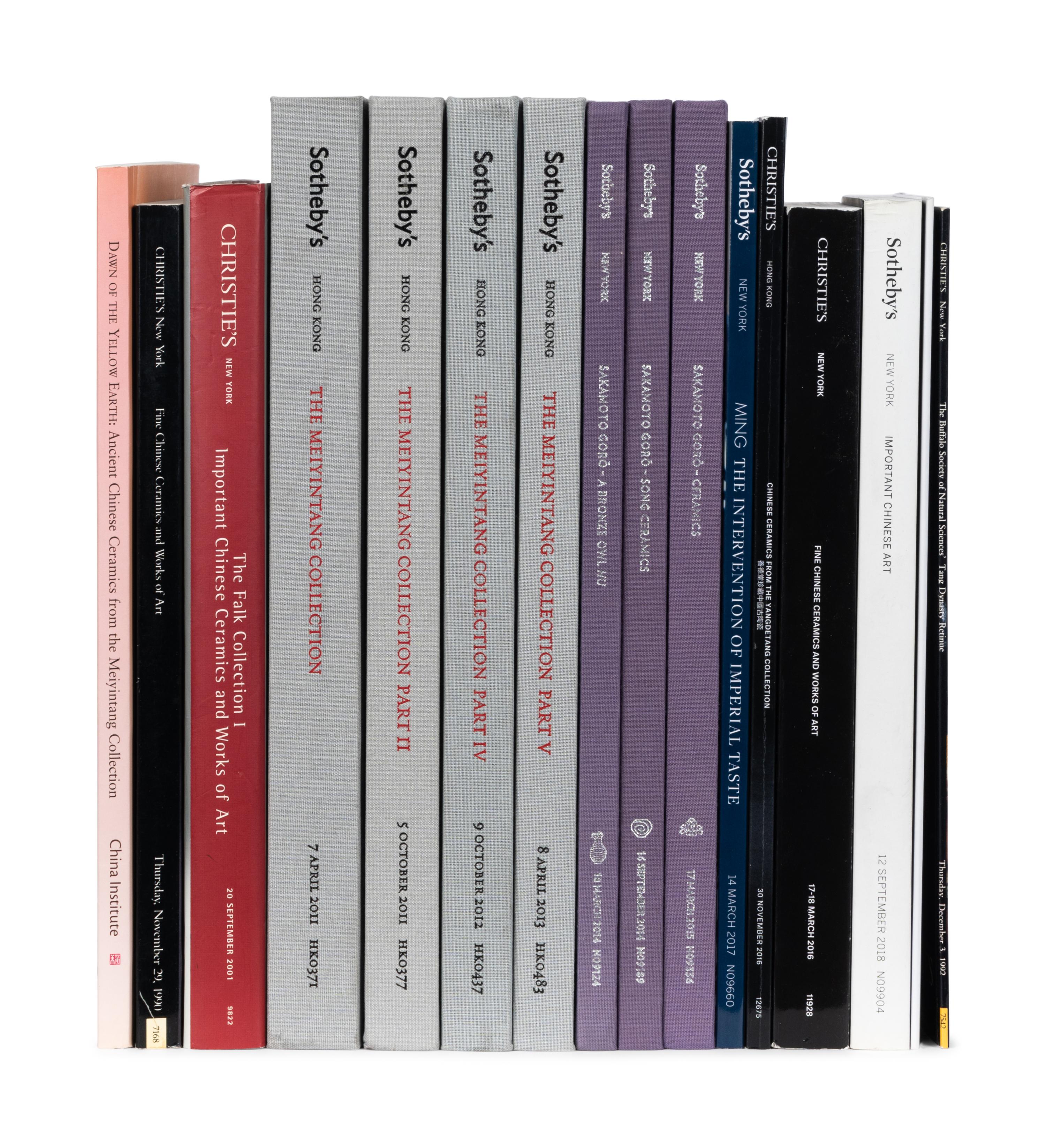 [CERAMICS — AUCTION CATALOGUE] A group of auction catalogues about Chinese Ceramics, comprising: