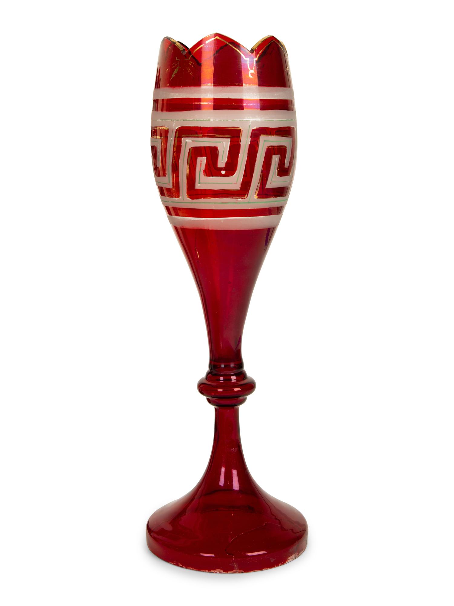 Seven Bohemian and Continental Ruby Glass Articles — EARLY 20TH CENTURY