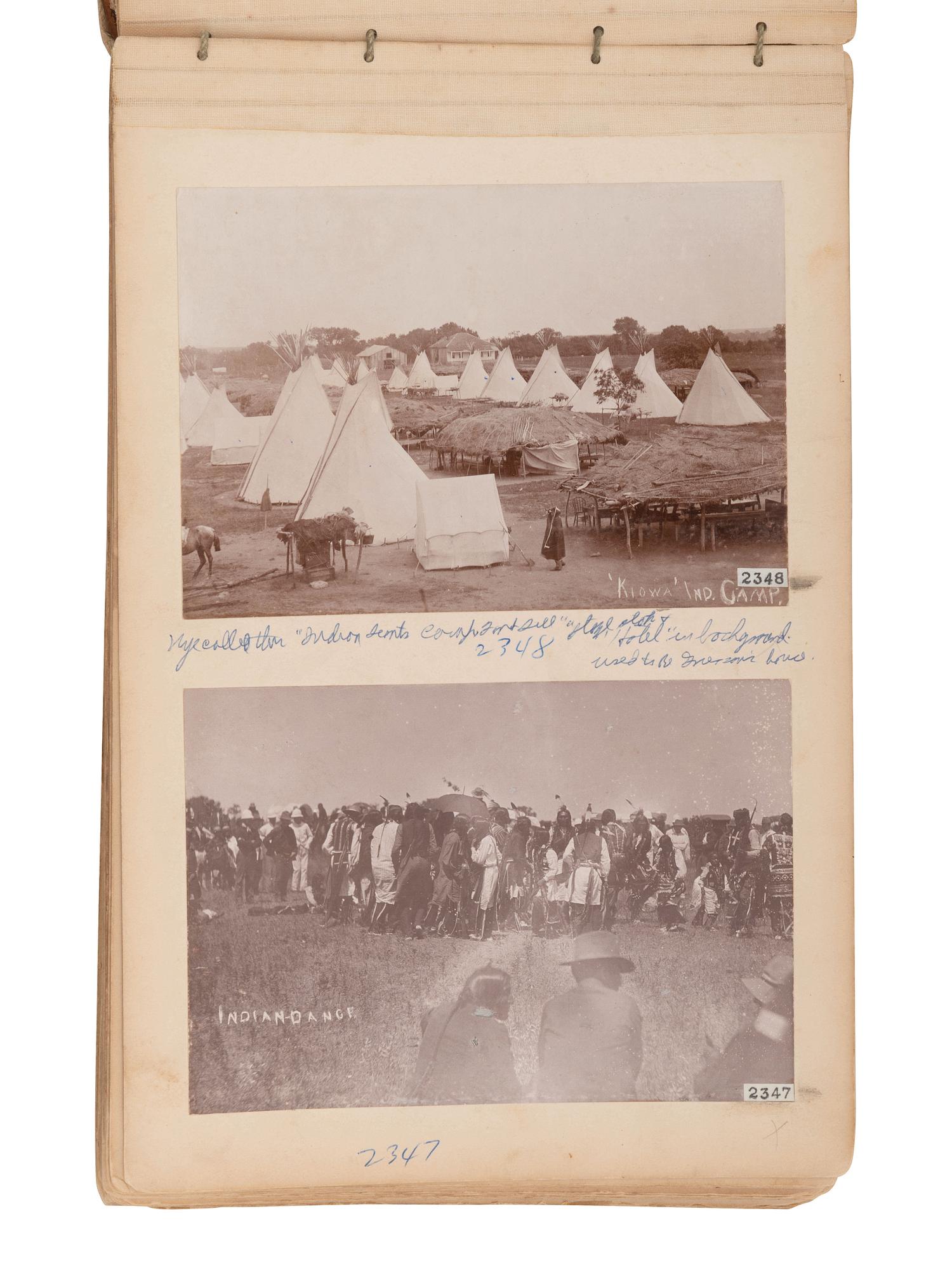 [NATIVE AMERICANS]. Collection of photographs documenting the Nez Perce, Comanche, and Kiowa Indians assembled by Alice Cunningham Fletcher, including images by E. Jane Gay, George W. Bretz, and William Irwin.