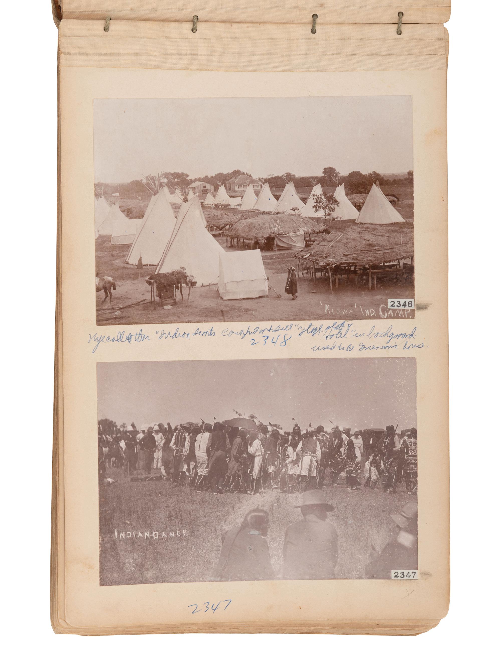 [NATIVE AMERICANS]. Collection of photographs documenting the Nez Perce, Comanche, and Kiowa Indians assembled by Alice Cunningham Fletcher, including images by E. Jane Gay, George W. Bretz, and William Irwin.