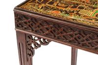 A George III Style Chinoiserie Decorated Mahogany Tea Table