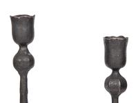 A Set of Eight Wrought Iron Candlesticks