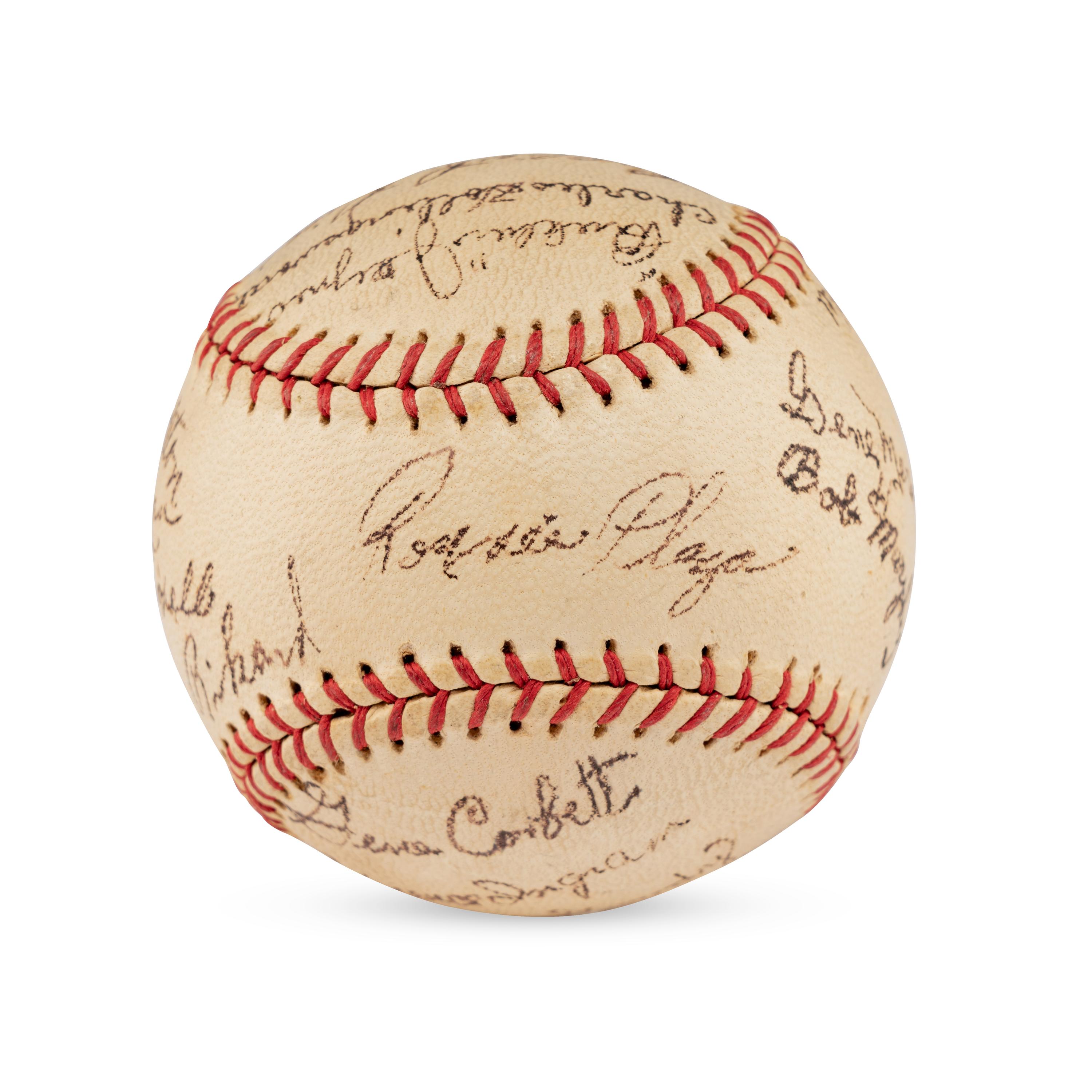 A 1952 Albany Cardinals Team Signed Autograph Baseball