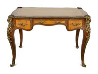 Approved for Donation A Louis XV Style Gilt Bronze Mounted Bureau Plat