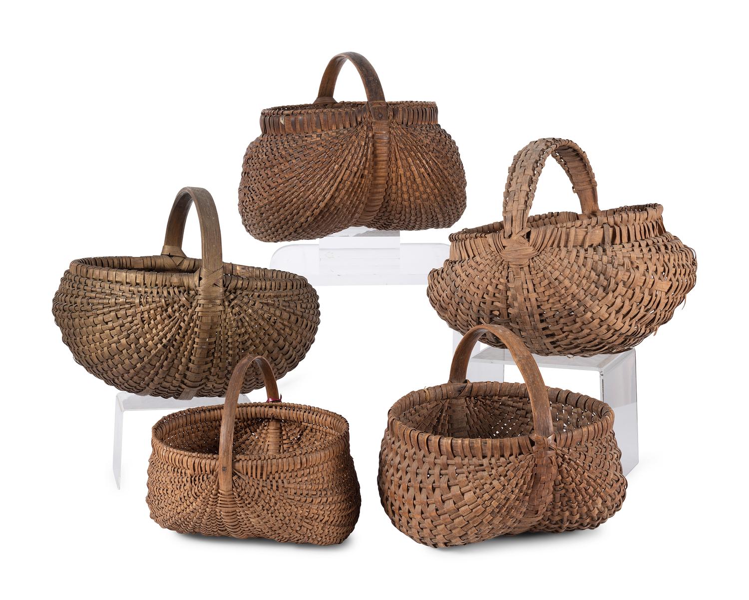 Five Woven Buttocks Baskets