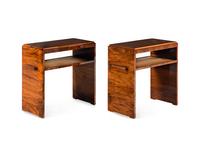 A Pair of Czech Stained Wood Side Tables
