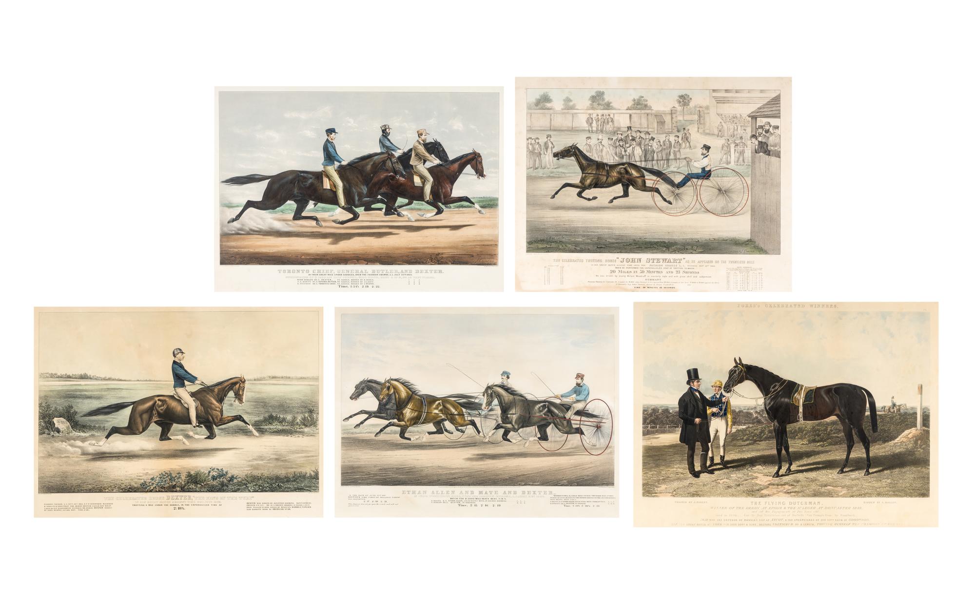 [HORSE RACING SCENES] -- CURRIER and IVES, publishers -- After John Cameron, or Thomas Worth