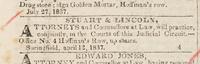 [LINCOLN, Abraham (1809-1865)]. Sangamo Journal . Vol. VII, No. 1. Springfield, Illinois, 4 November 1837.