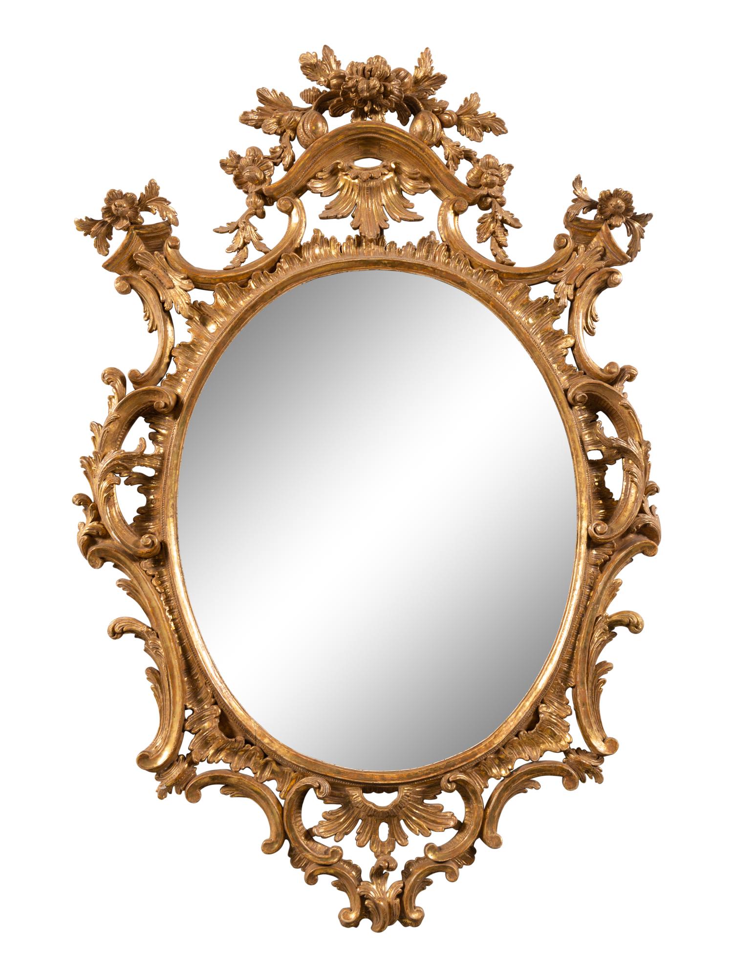 A Pair of George II Giltwood Mirrors