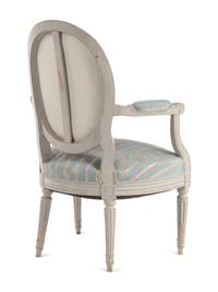 A Set of Four Louis XVI Grey-Painted Fauteuils