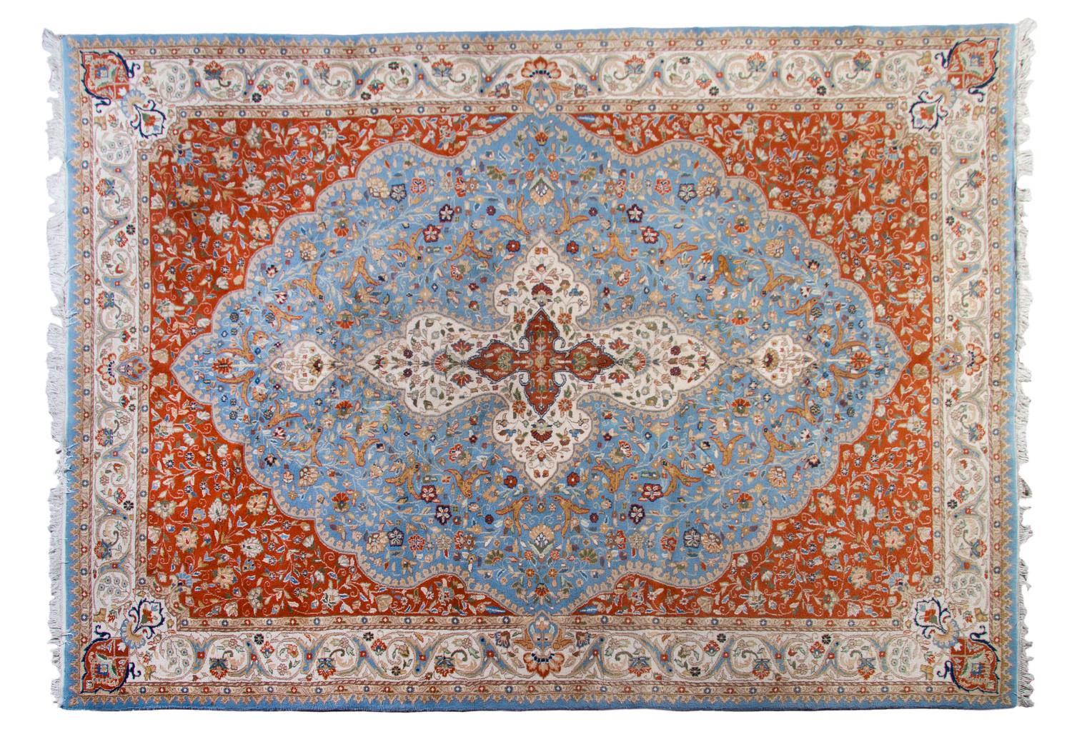 A Kashan Wool Rug, 11 feet 8 inches x 8 feet 9 inches.
