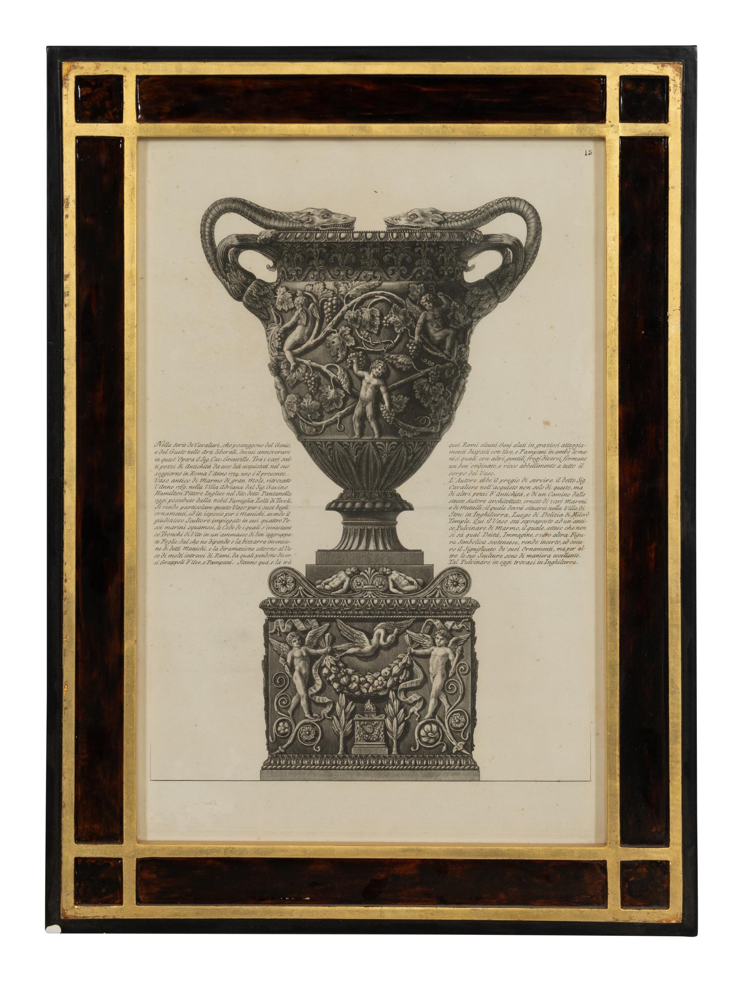 A Pair of Urn Engravings After Giovanni Piranesi