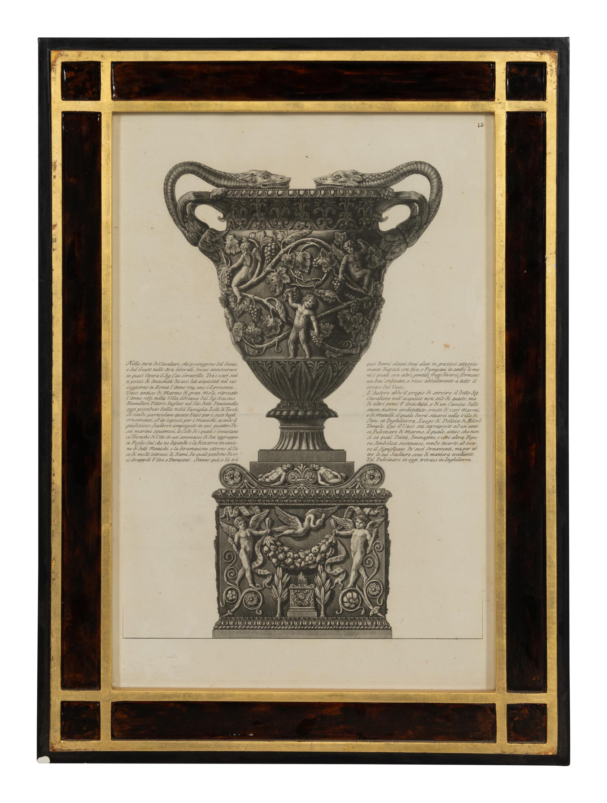 A Pair of Urn Engravings After Giovanni Piranesi