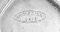 A Group of Six Kayserzinn Jugendstil Pewter Articles