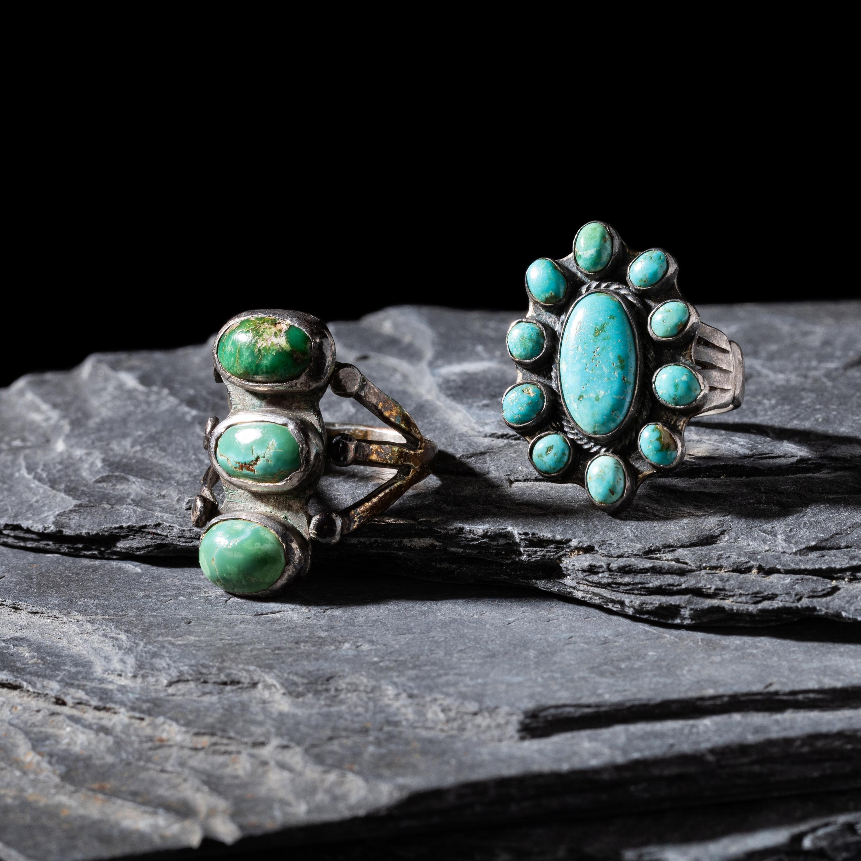 Navajo Silver and Turquoise Rings
