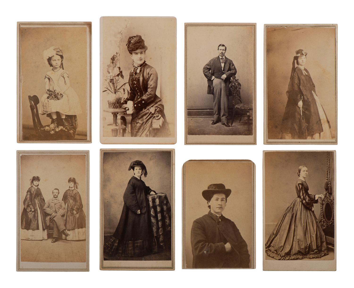 [CIVIL WAR]. Collection of 62 CDVs assembled by General David Sloane Stanley, incl. Civil War generals and Sioux subjects involved in the 1862 Dakota Uprising.