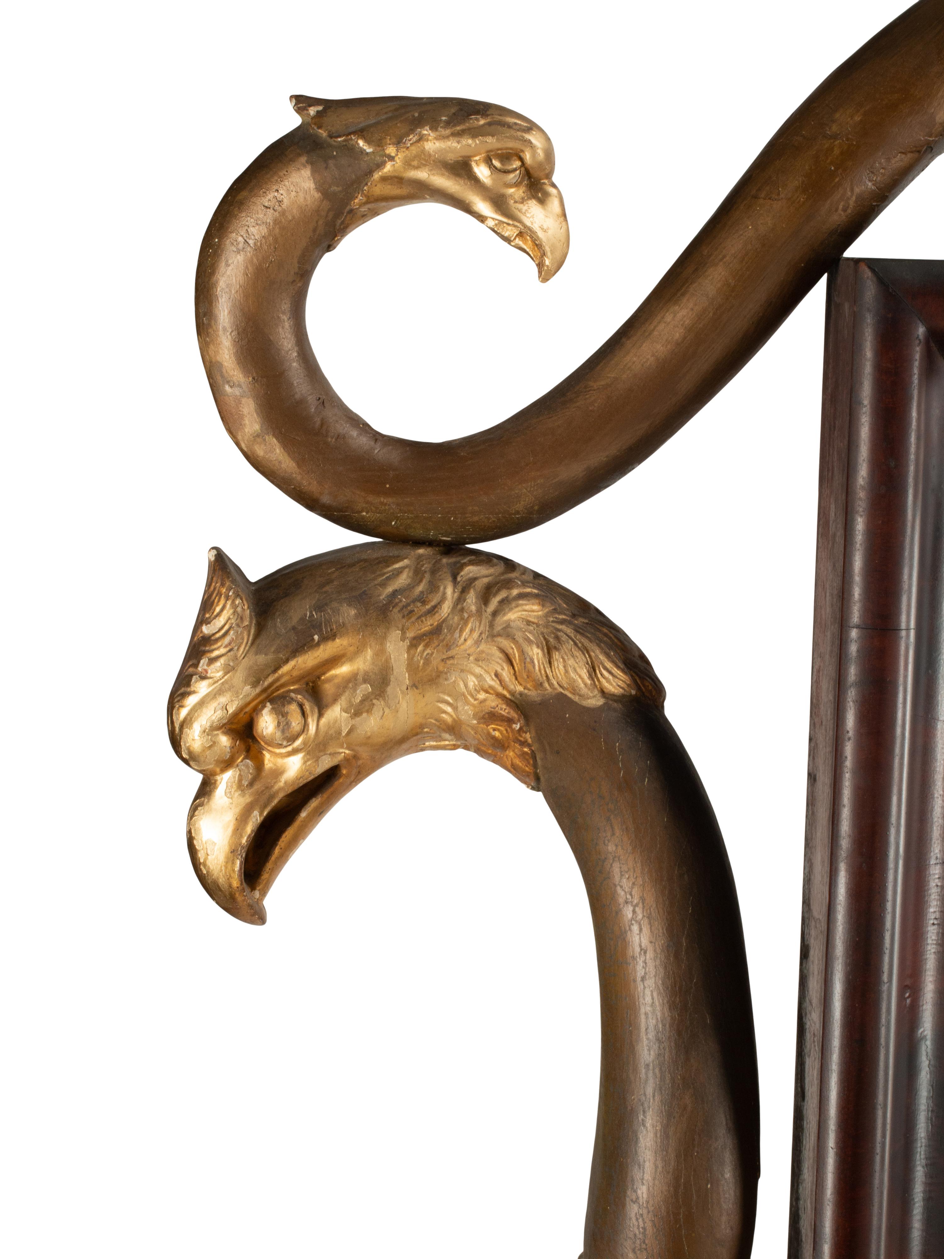 An Italian Painted and Parcel Gilt Mahogany Pier Table and Mirror